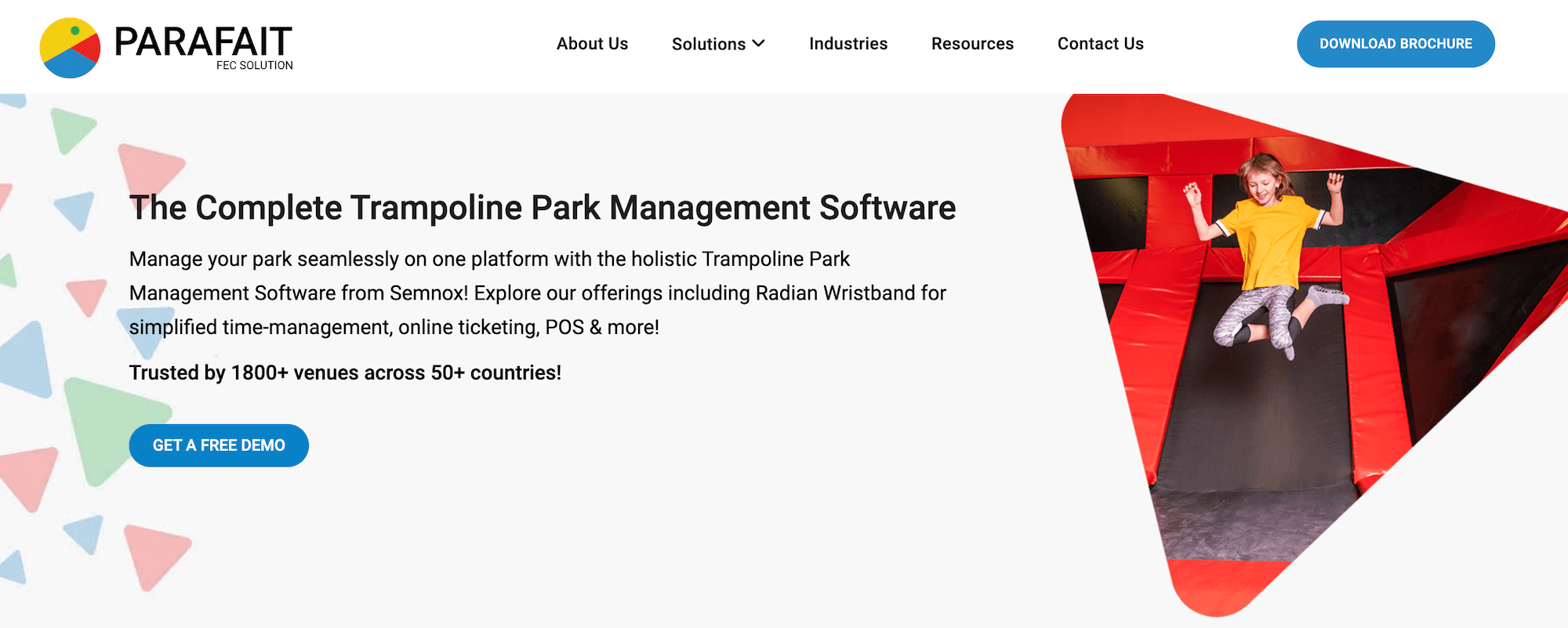 Parafait homepage: The Complete Trampoline Park Management Software