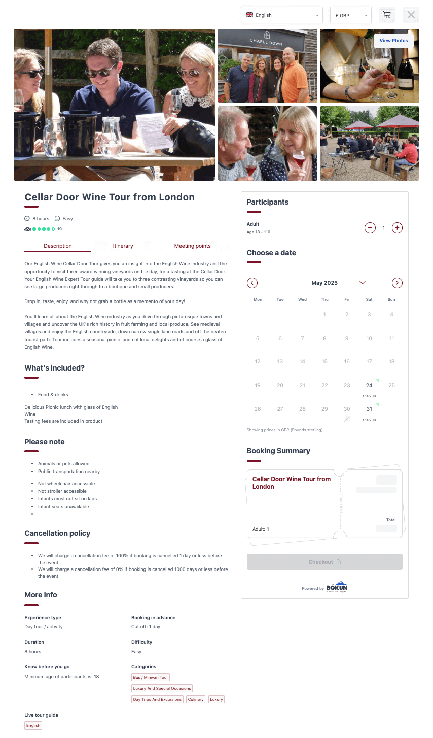 Cellar Door Wine Tour from London example