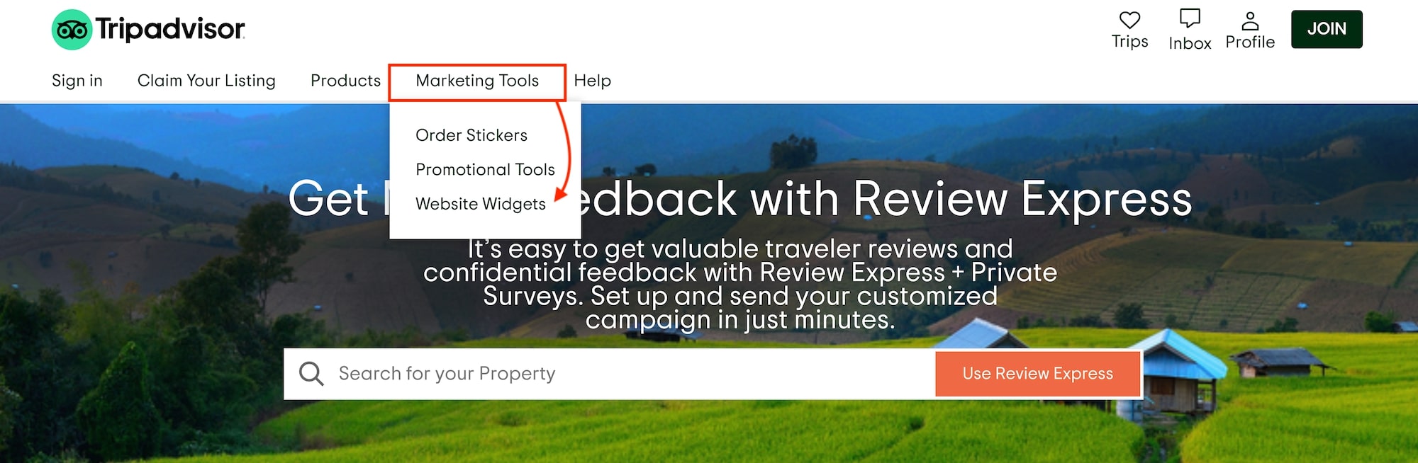 Tripadvisor's Marketing Tools: Website Widgets