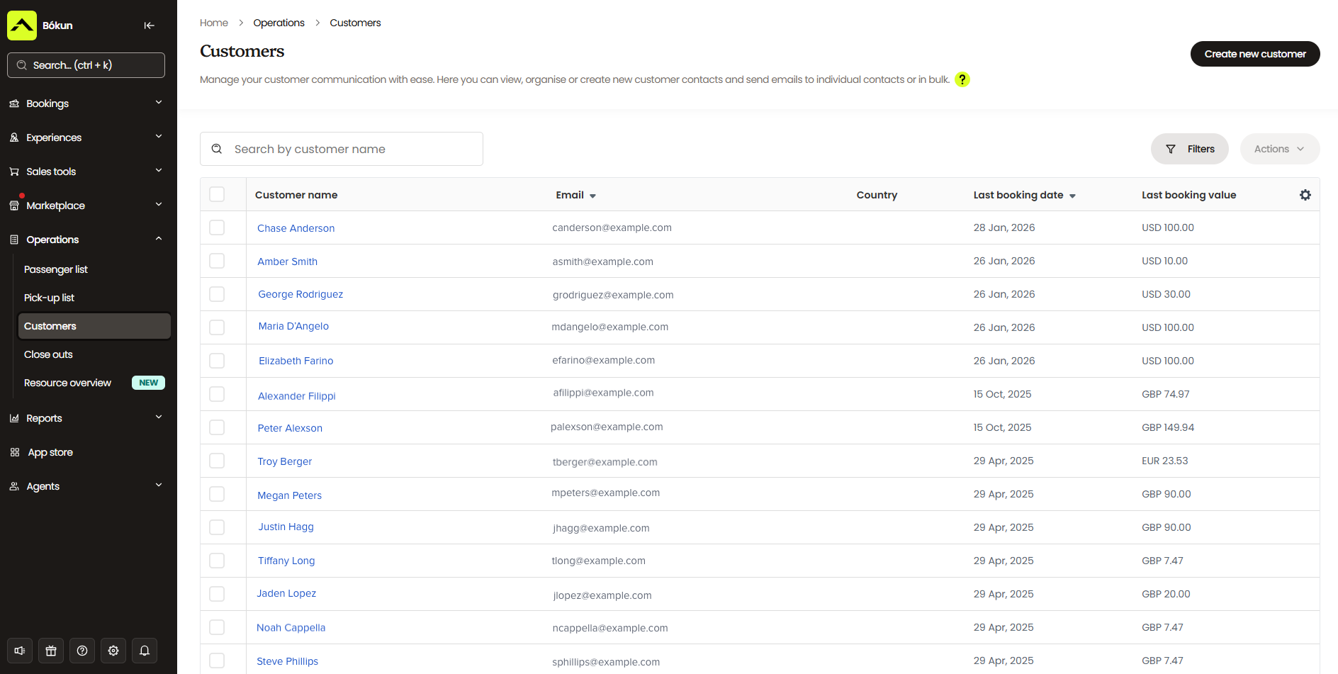 Operations and Customers: Manage customer communications with ease