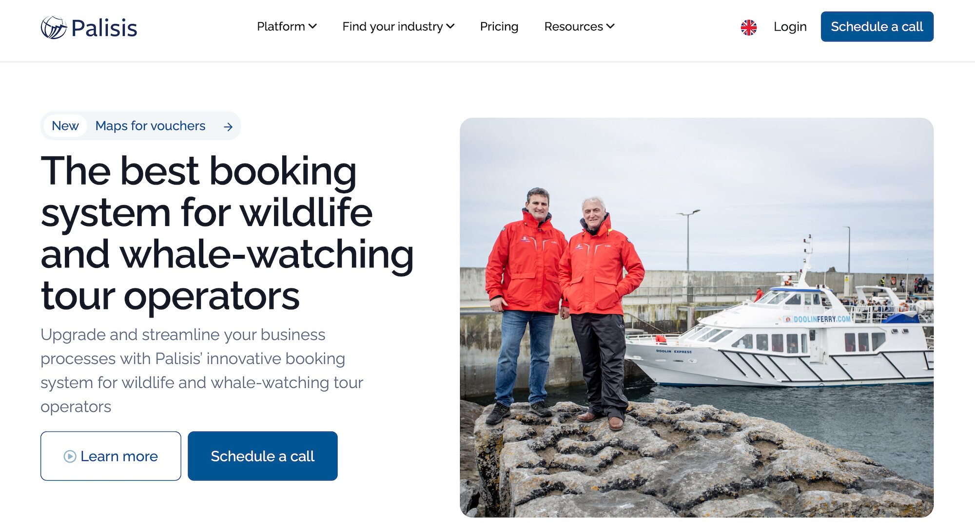 Palisis Wildlife and Whale-Watching landing page