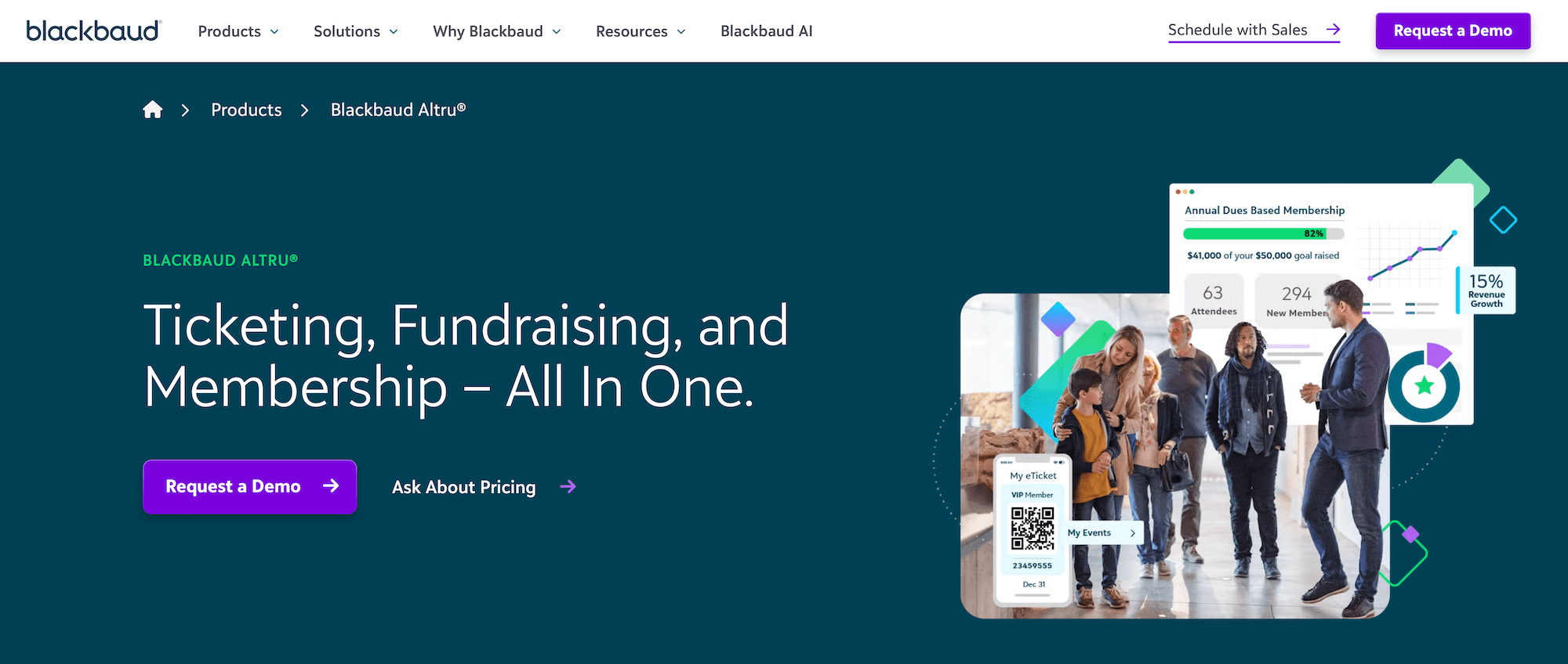 Blackbaud Altru landing page