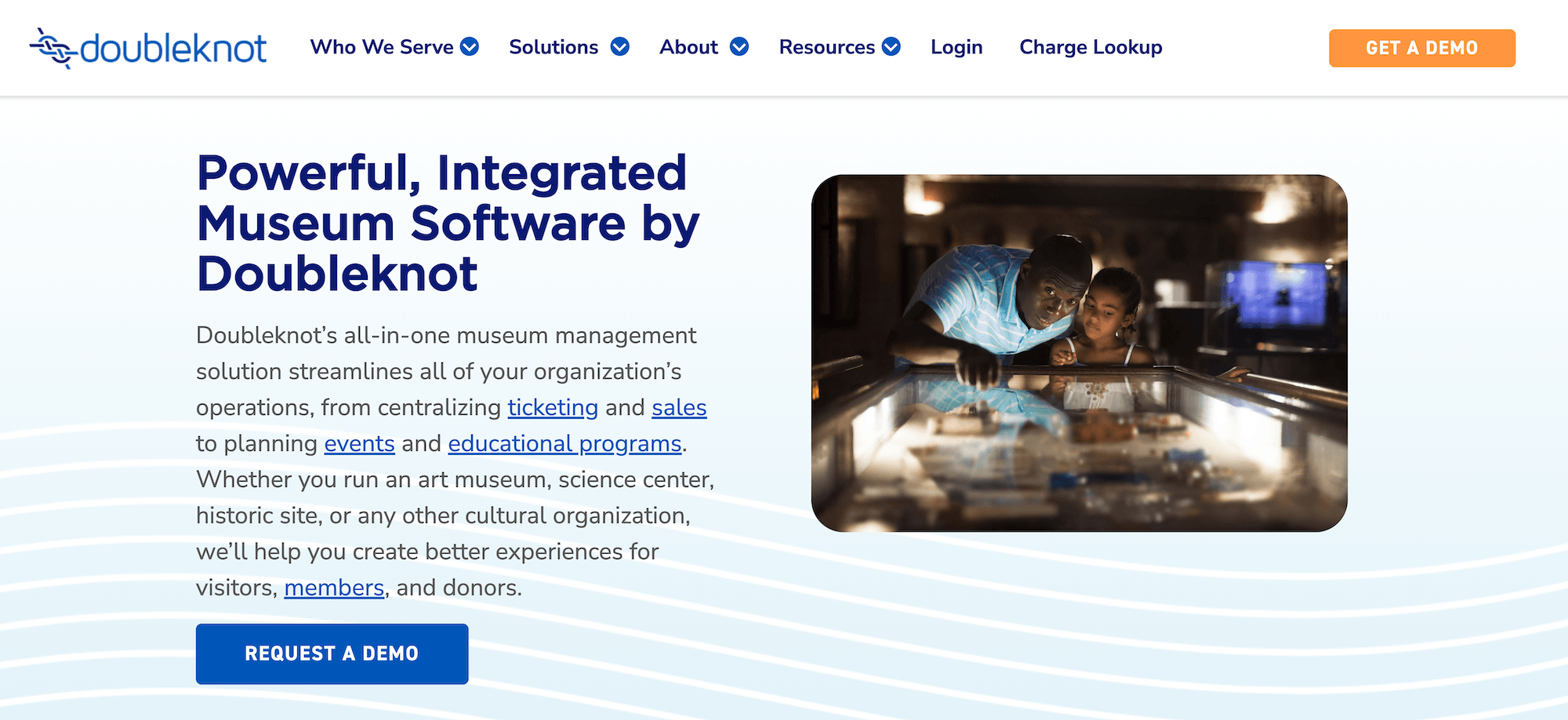 Doubleknot Museum Software landing page