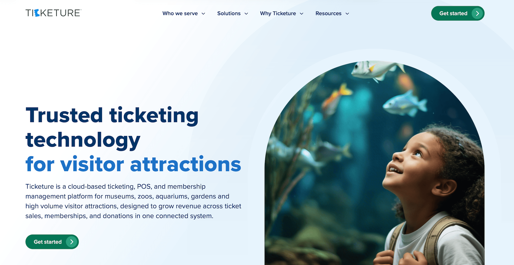 Ticketure homepage: Trusted ticketing technology for visitor attractions